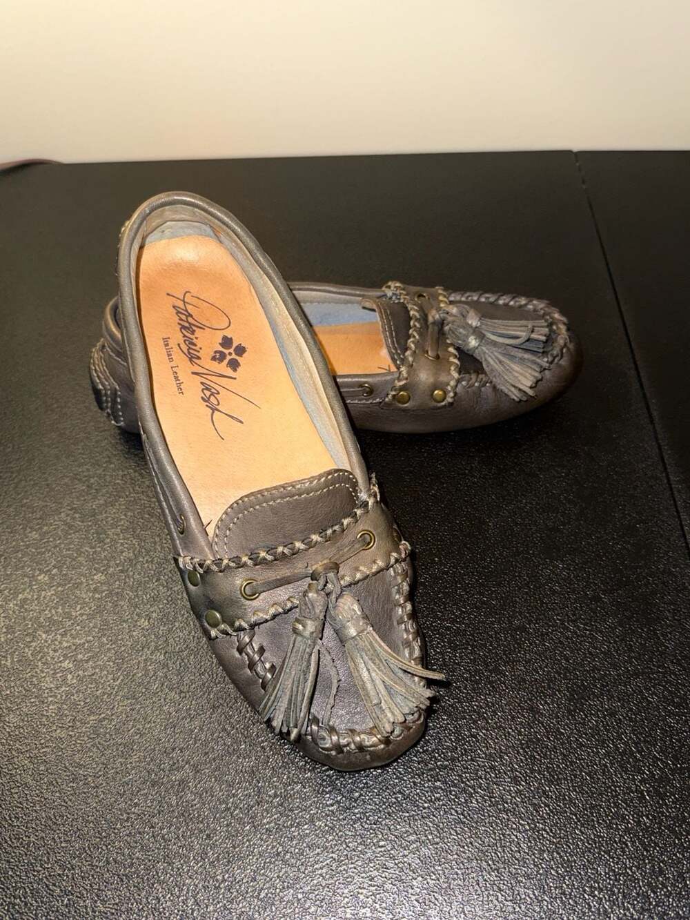 Patricia Nash Domenica Italian Leather Tassel Driving Moccasin Loafers size 7.5